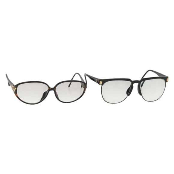 Christian Dior Sunglasses Plastic 2 Set Black Brown Auth BA5045